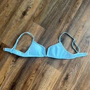 Size small. Light blue bikini top.